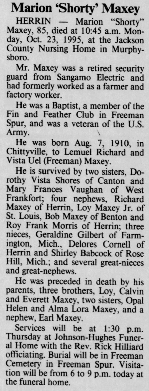 Clipping from Southern Illinoisan